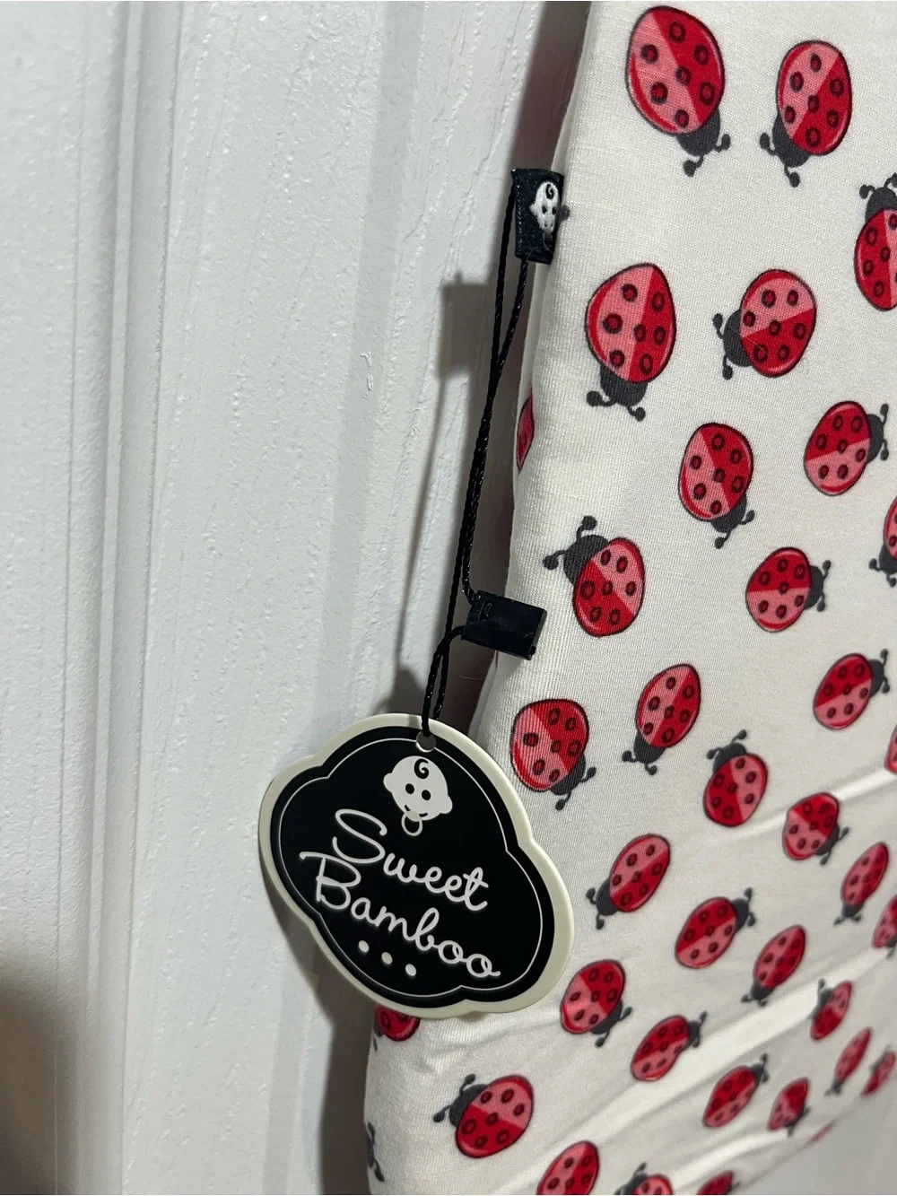 NWT 🌟 Sweet Bamboo Ladybug Sleep Sack- White & Red 0-9 months
